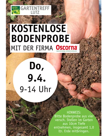 Kostenlose Bodenprobe mit der Firma Oscorna