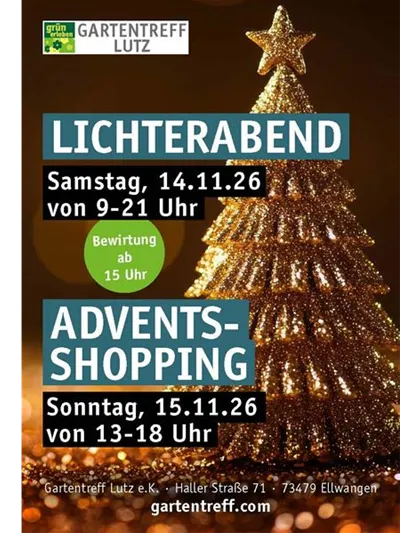 Lichterabend mit Adventsshopping