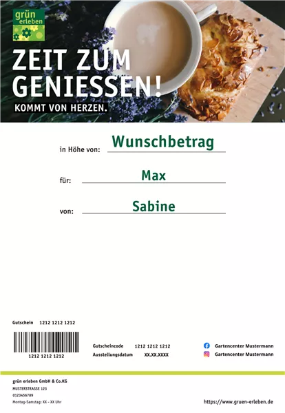 Individueller Gutschein Individueller Gutschein