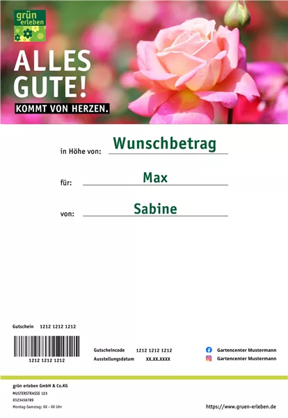 Individueller Gutschein